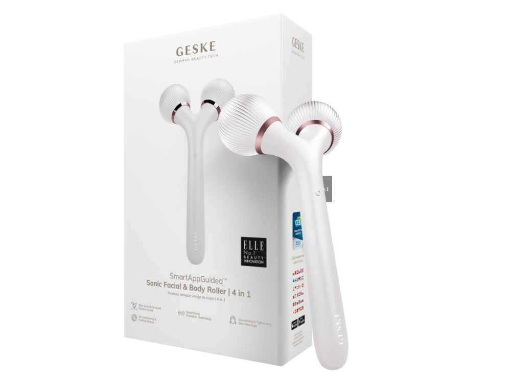 Geske SmartAppGuided Sonic Facial & Body Roller, Συσκευή Σύσφιξης & Αντιγήρανσης για Πρόσωπο & Σώμα, Starlight, 4 in 1