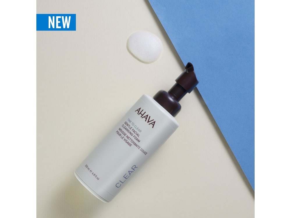Ahava Time To Clear Gentle Facial Cleansing Foam, Απαλός Αφρός Προσώπου Για Καθαρισμό, 200ml