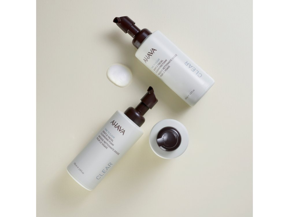 Ahava Time To Clear Gentle Facial Cleansing Foam, Απαλός Αφρός Προσώπου Για Καθαρισμό, 200ml