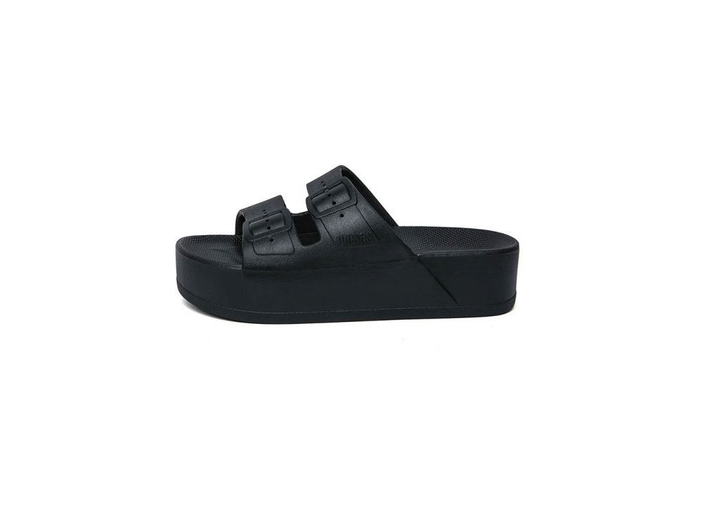 Freedomoses Γυναικεία Slide Πλατφόρμα, High Black, No40-41