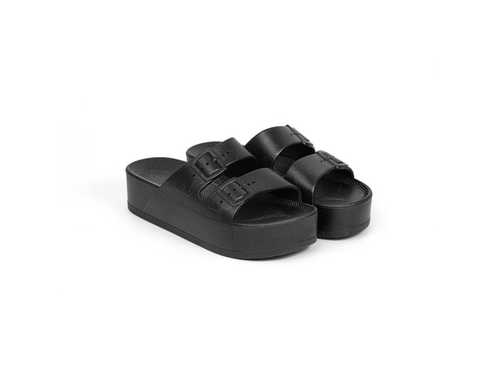 Freedomoses Γυναικεία Slide Πλατφόρμα, High Black, No40-41