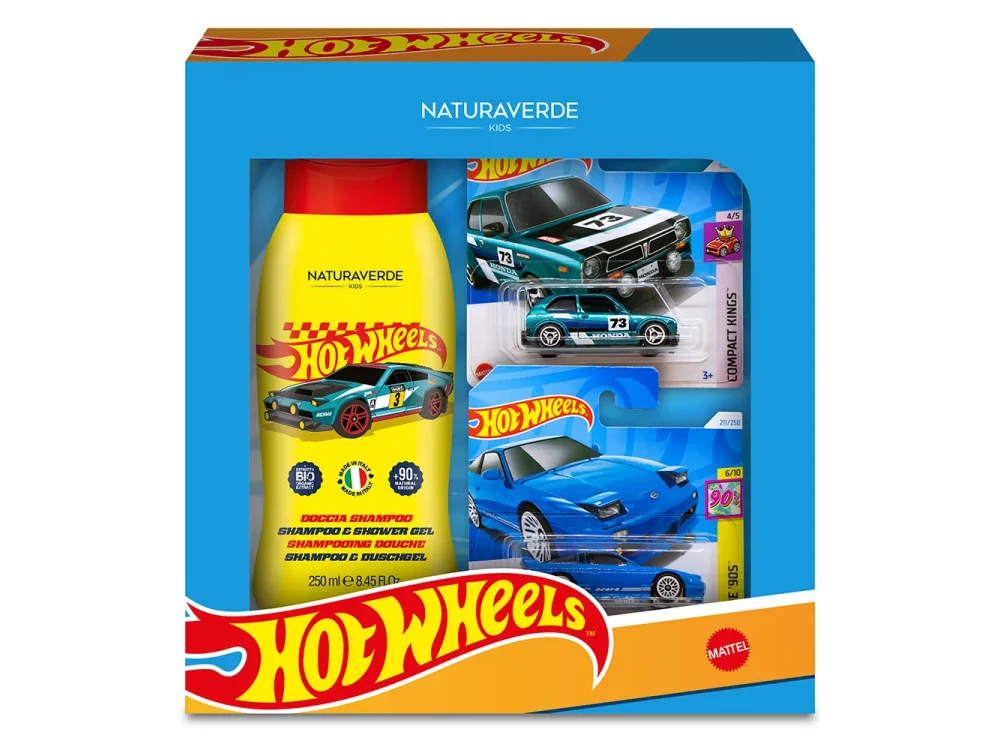 Naturaverde Παιδικό Σετ με Σαμπουάν 250ml, Hot Wheels & Δώρο 2 Αμαξάκια