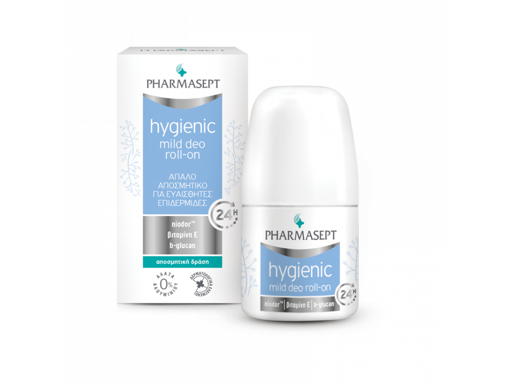 Pharmasept Hygienic Mild Deo Roll-on 24h, Απαλό Αποσμητικό για Ευαίσθητες Επιδερμίδες, 50ml