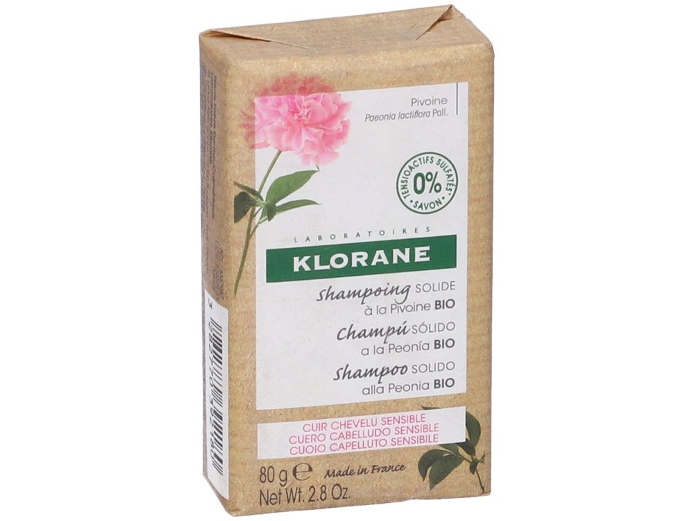 Klorane Peony Solid Στέρεο Σαμπουάν για Όλους τους Τύπους Μαλλιών, 80gr
