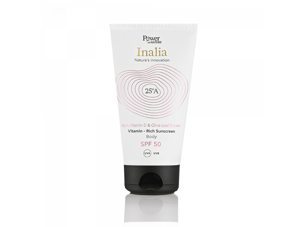 Power Health Inalia Vitamin - Rich Sunscreen Cream Body SPF 50, Αντηλιακή Κρέμα Σώματος Πολύ Υψηλής Προστασίας, 150ml