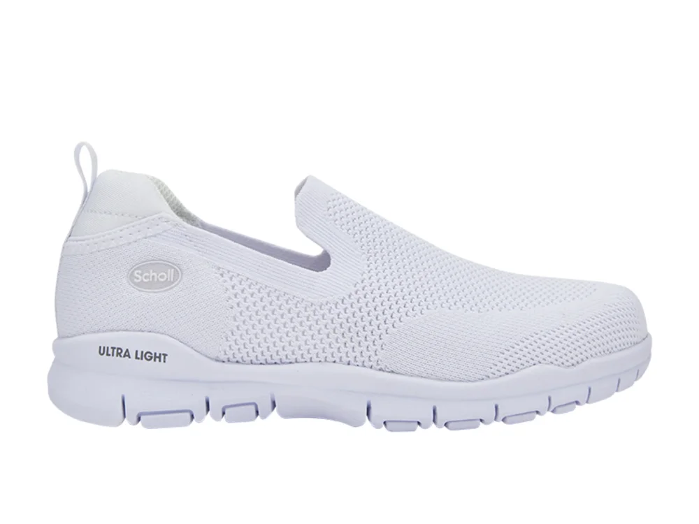 Scholl Jump Slip On White, Γυναικεία Ανατομικά Παπούτσια, Nο41