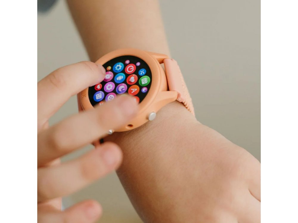 KIDYWOLF: Παιδικό ρολόι Smartwatch με Οθόνη αφής & Επαναφορτιζόμενη μπαταρία - Peach, 1τμχ