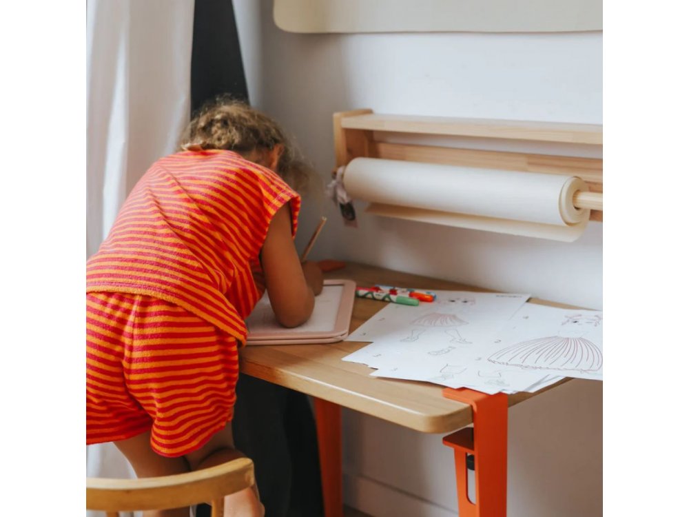 KIDYWOLF: Tablet ζωγραφικής με φως, 2 όψεων με οθόνη LΕD & μαυροπίνακα- Σχέδιο Μόδας, 1τμχ