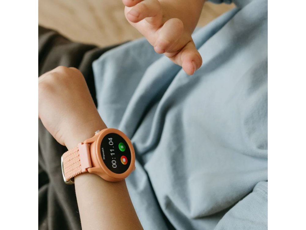 KIDYWOLF: Παιδικό ρολόι Smartwatch με Οθόνη αφής & Επαναφορτιζόμενη μπαταρία - Peach, 1τμχ