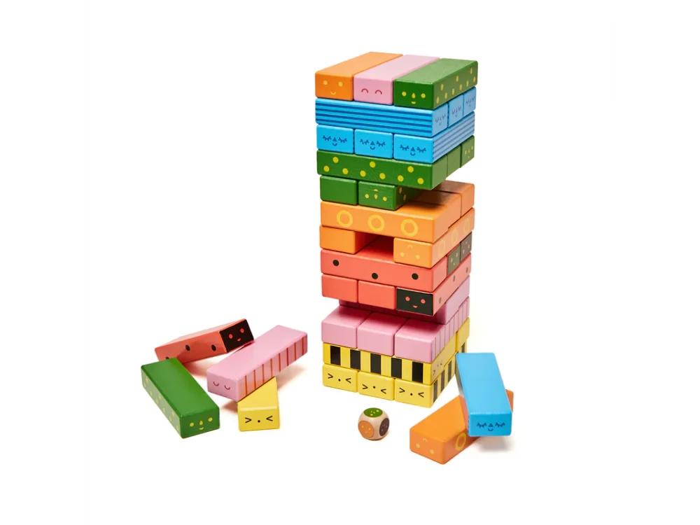 Kikkerland Ξύλινο Παιχνίδι Ισορροπίας με Τουβλάκια, 3+ Ετών