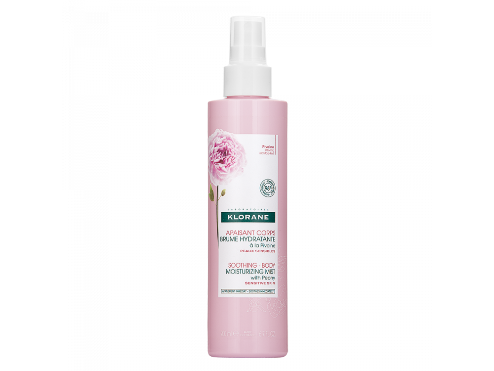 Klorane - Ενυδατικό mist σώματος με Παιώνια - Ευαίσθητο δέρμα - 200ml