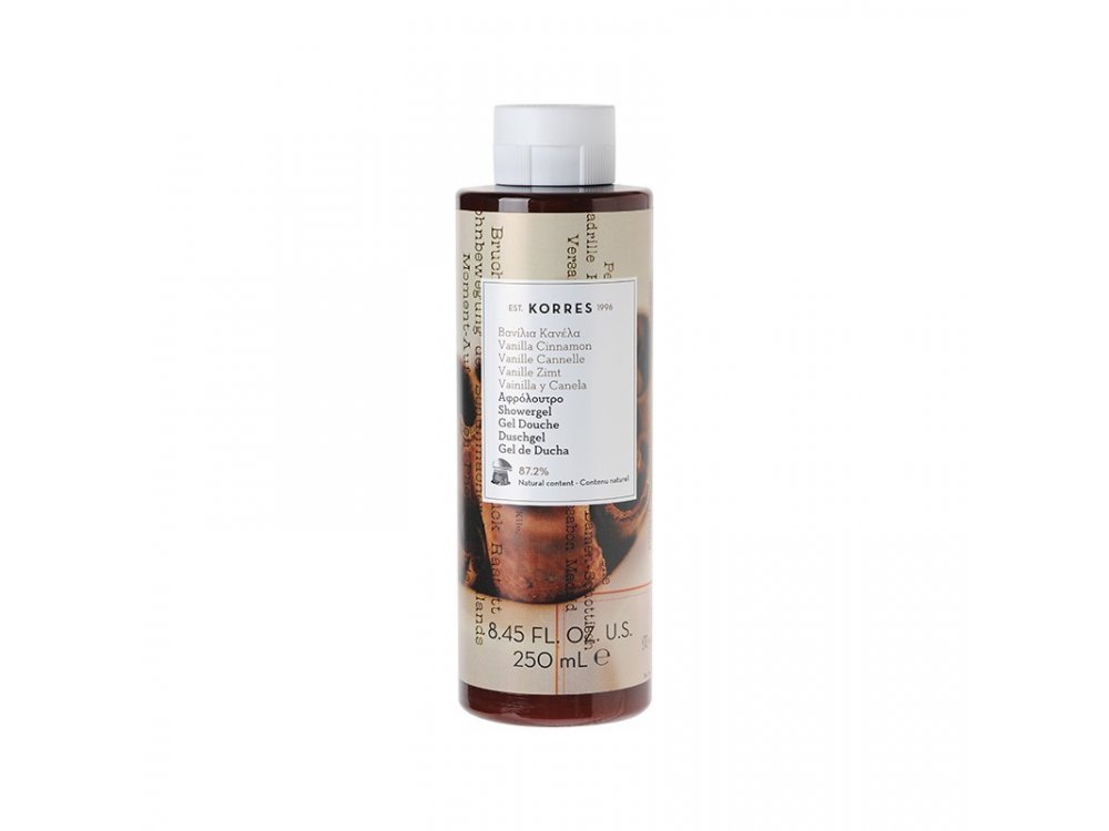 Korres Renewing Body Cleanser Vanilla Cinnamon, Αφρόλουτρο Βανίλια Κανέλα, 250ml