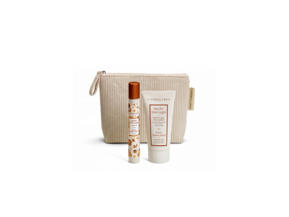L'erbolario Bacche Fiori Legni - Limited Edition Beauty Pochette Fiori D Arancio (unisex), Άρωμα Eau de Parfum 15ml & Fluid Body Cream 75ml