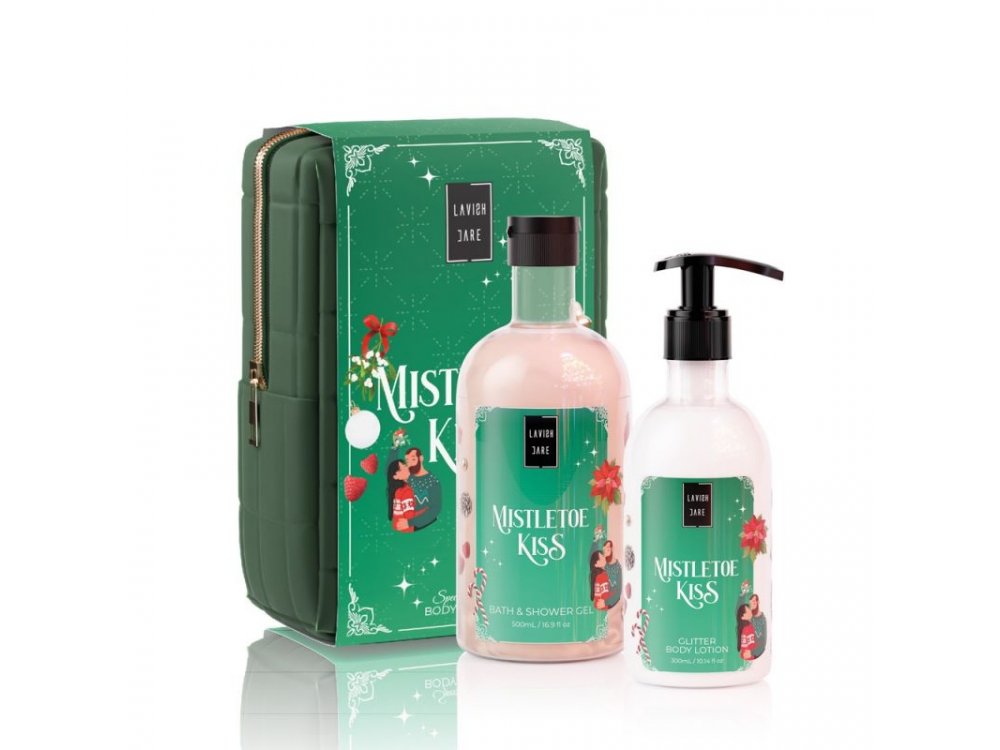 Lavish Care Mistletoe Kiss Christmas Set Αφρόλουτρο 500ml & Κρέμα Σώματος 300ml, 1σετ