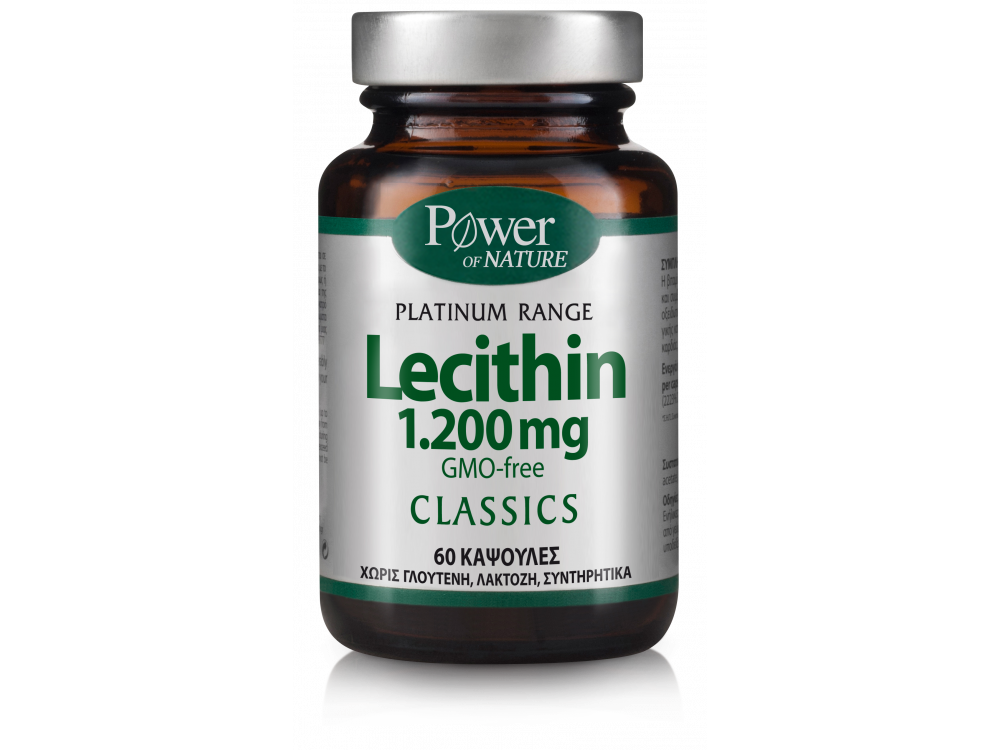 Power Health Platinum Range Lecithinmg 1.200mg, Συμπλήρωμα Διατροφής για τη Διατήρηση του Σωματικού Βάρους, 60caps