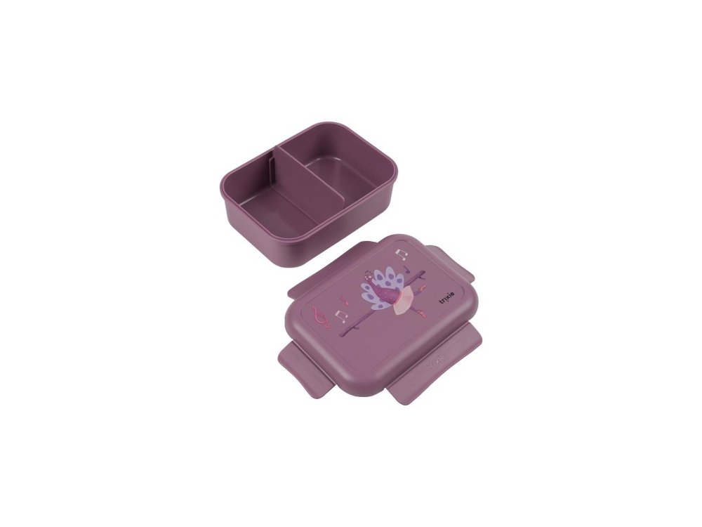 Trixie Lunch Box with Clips Ballerina Mrs. Peacock, Φαγητοδοχείο με Χώρισμα, 1τμχ