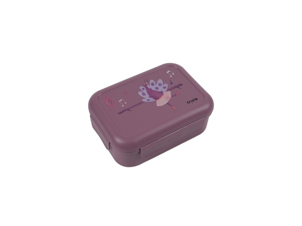 Trixie Lunch Box with Clips Ballerina Mrs. Peacock, Φαγητοδοχείο με Χώρισμα, 1τμχ