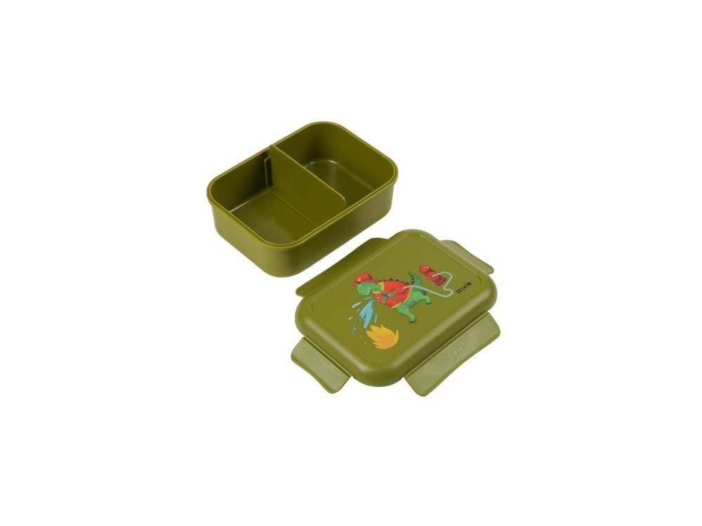 Trixie Lunch Box with Clips Fireman Mr. Dino, Φαγητοδοχείο με Χώρισμα, 1τμχ