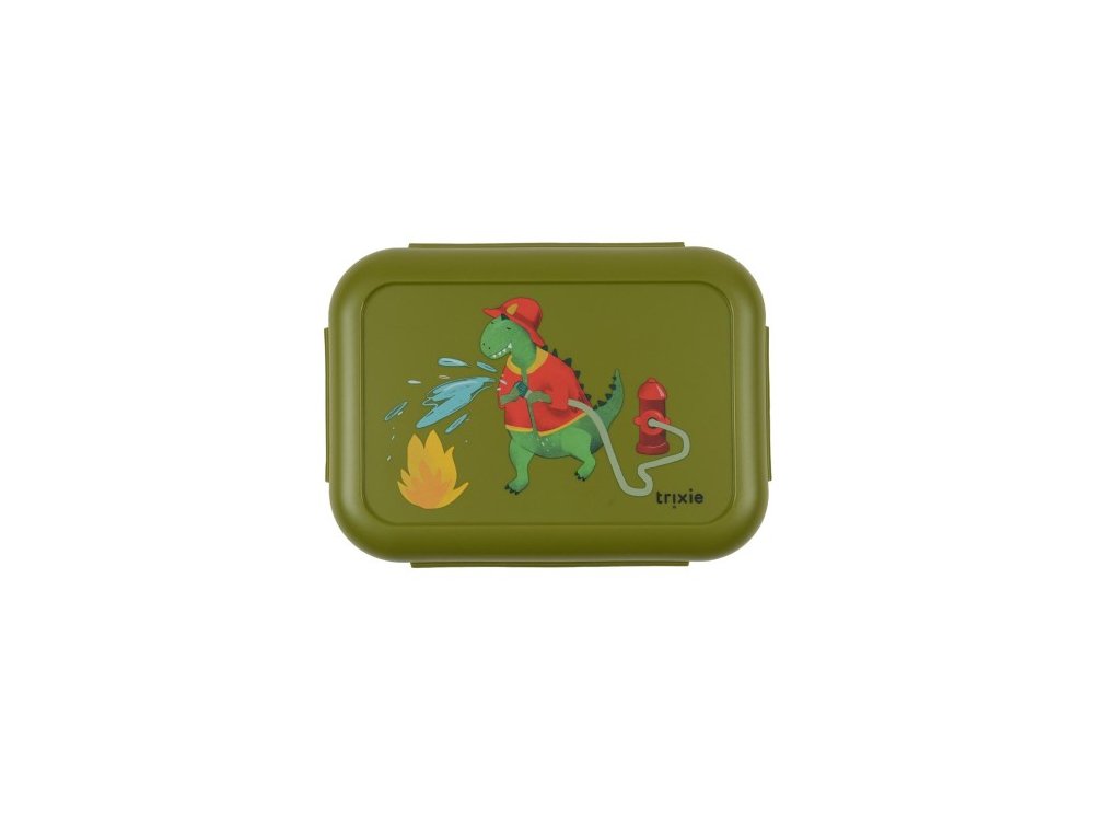 Trixie Lunch Box with Clips Fireman Mr. Dino, Φαγητοδοχείο με Χώρισμα, 1τμχ
