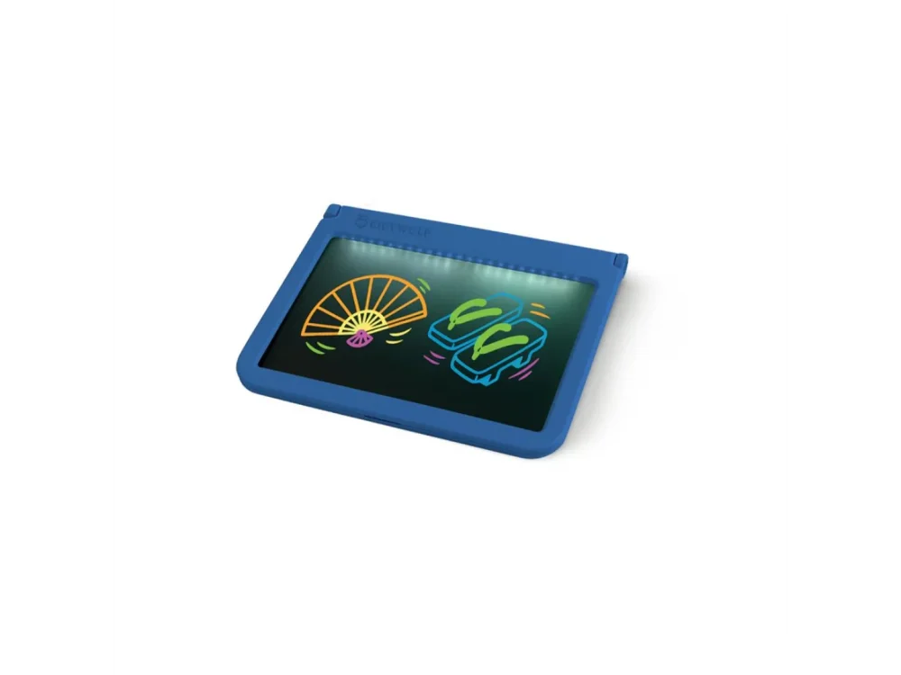 Kidywolf, Tablet ζωγραφικής με φως, 2 όψεων με οθόνη LΕD & μαυροπίνακα- Σχέδιο Χαρακτήρες Manga