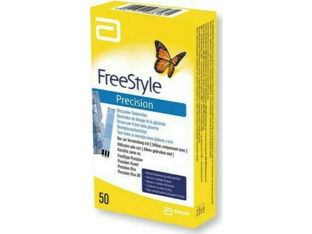 Abbott FreeStyle Precision Strips, Ταινίες μέτρησης σακχάρου, 50τμχ