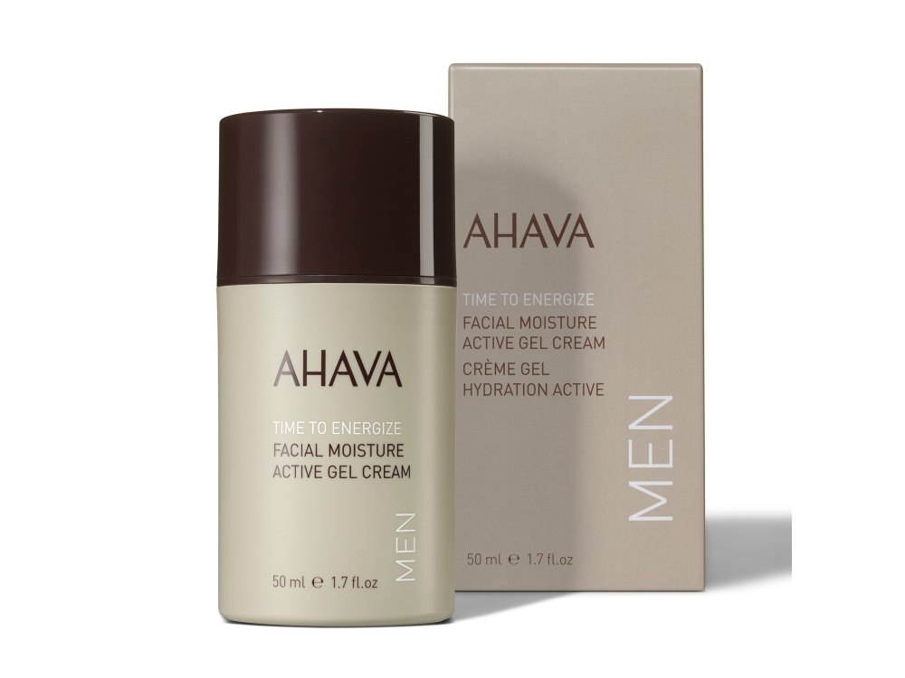 Ahava Men's Facial Moisture Active Gel Cream, 50ml, Καθημερινή Ενυδατική Κρέμα Τζέλ Για Άνδρες, 50ml