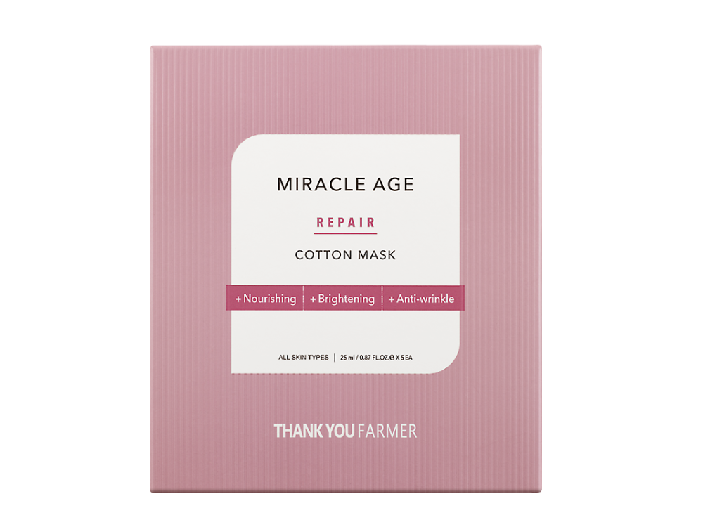 Thank You Farmer Miracle Age Repair Cotton Mask, Υφασμάτινη Μάσκα Προσώπου Αντιγήρανσης & Θρέψης, 25ml