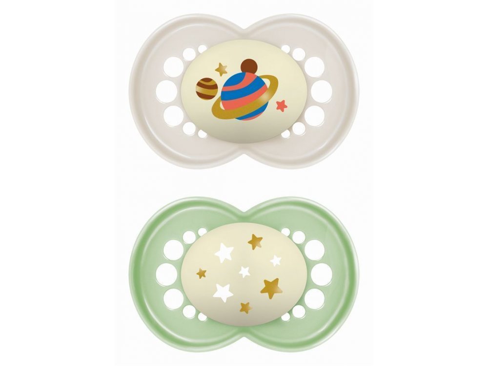 Mam Original Night Ορθοδοντική Πιπίλα Σιλικόνης 16m+, 2τεμ