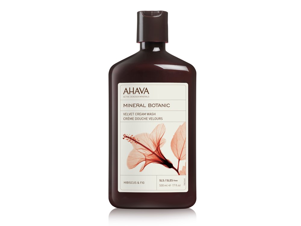 Ahava Mineral Botanic Cream Wash - Hibiscus & Fig, Αφρόλουτρο Με Άρωμα Ιβίσκου & Σύκου, 500ml