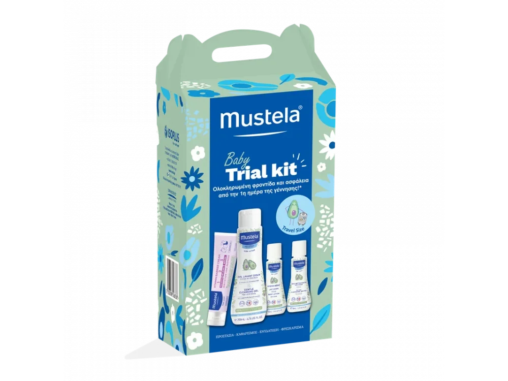 Mustela Baby Trial Promo με Gel Καθαρισμού για Σώμα & Μαλλιά, 200ml, Hydra Bebe Κρέμα Ενυδάτωσης Σώματος, 50ml, Νερό Καθαρισμού Xωρίς Ξέβγαλμα, 50ml & Κρέμα Αλλαγής Πάνας, 50ml, 1σετ