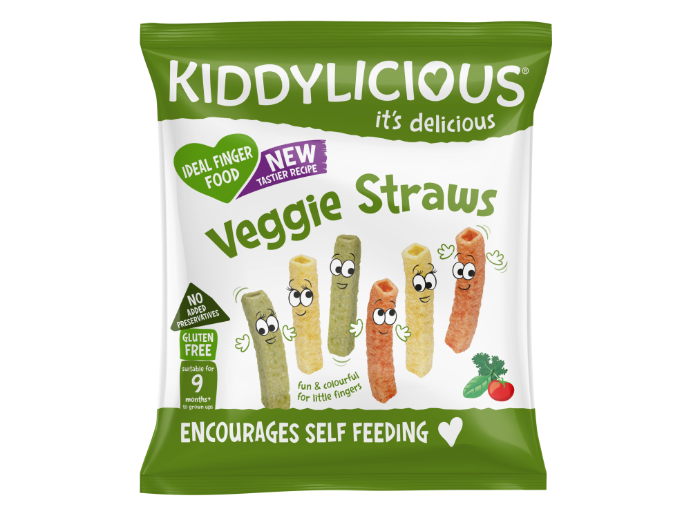 Kiddylicious Veggie Straws 9m+ Καλαμάκια Λαχανικών, 12gr
