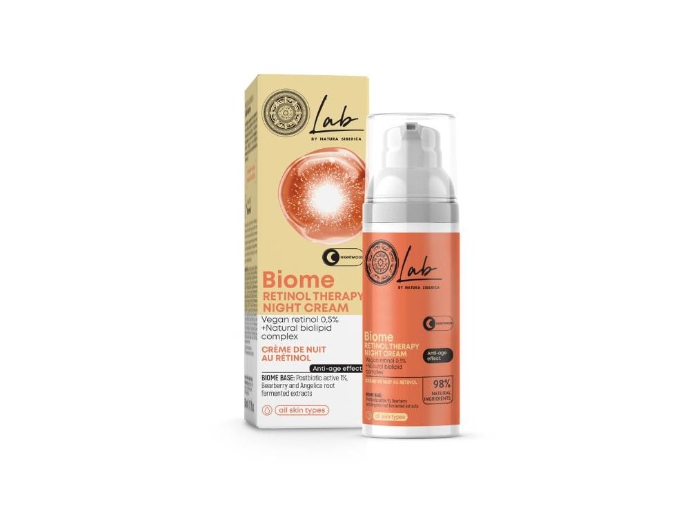 Natura Siberica Lab Biome Ενυδατική Κρέμα Προσώπου Νυκτός με Ρετινόλη, 50ml
