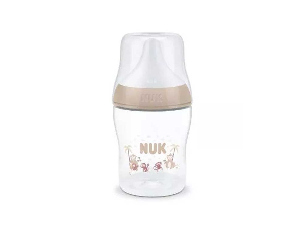 NUK Perfect Match Mπιμπερό PP με Μαλακή Θηλή Σιλικόνης Monkey 0m+ 150ml, 1 τμχ