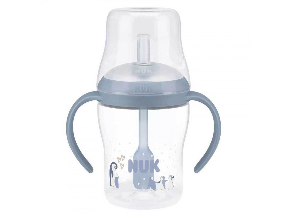 NUK Perfect Match Εκπαιδευτικό Ποτήρι με Καλαμάκι Σιλικόνης 8m+, 150ml, 1τμχ