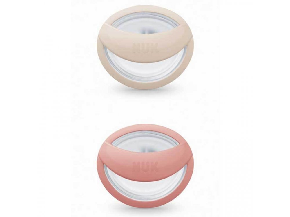 NUK Perfect Match Πιπίλα Σιλικόνης με Θήκη για 0-6m, 2τμχ