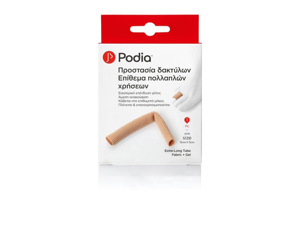 Podia Extra Long Tube Fabric + Gel, Επίθεμα Γέλης Πολλαπλών Χρήσεων One Size, 1τμχ
