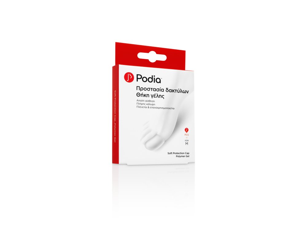 Podia Soft Protection Cap Polymer Gel, Θήκη Γέλης για Προστασία Δακτύλων Medium, 2τμχ