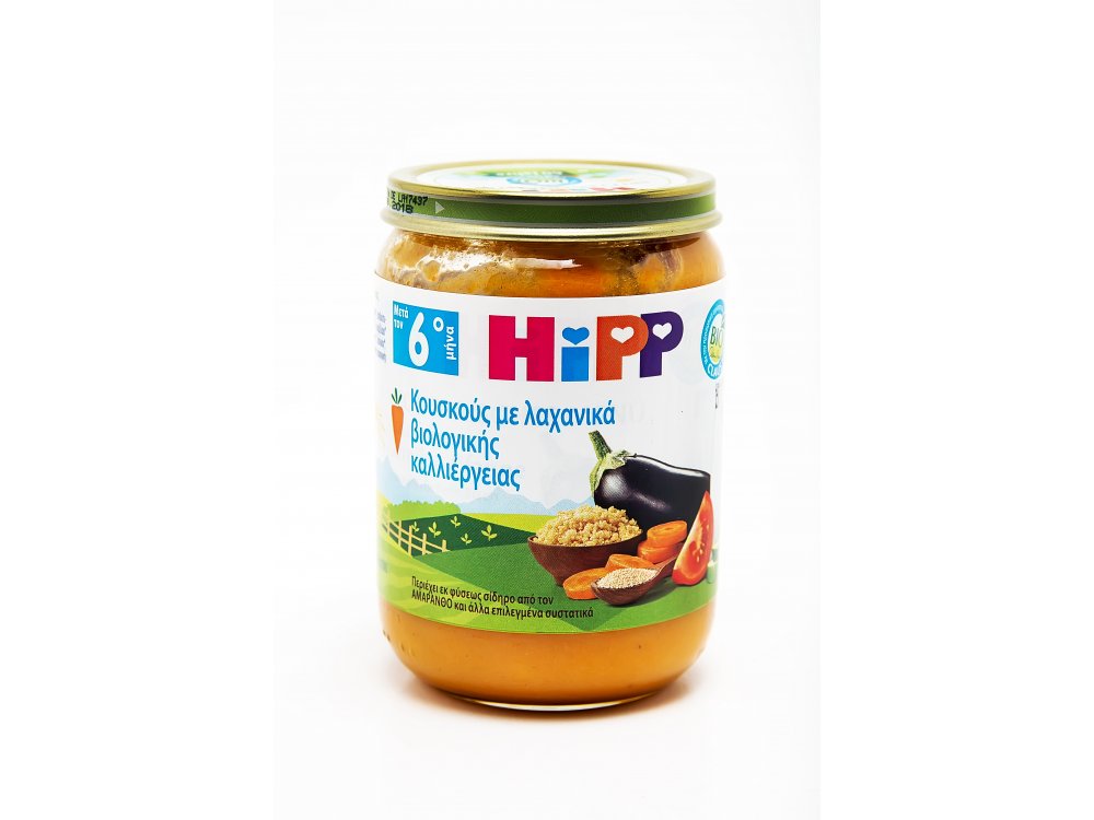 HiPP Βρεφικό γεύμα Κους-Κους με Λαχανικά 4ο μήνα  - βαζακι 190gr