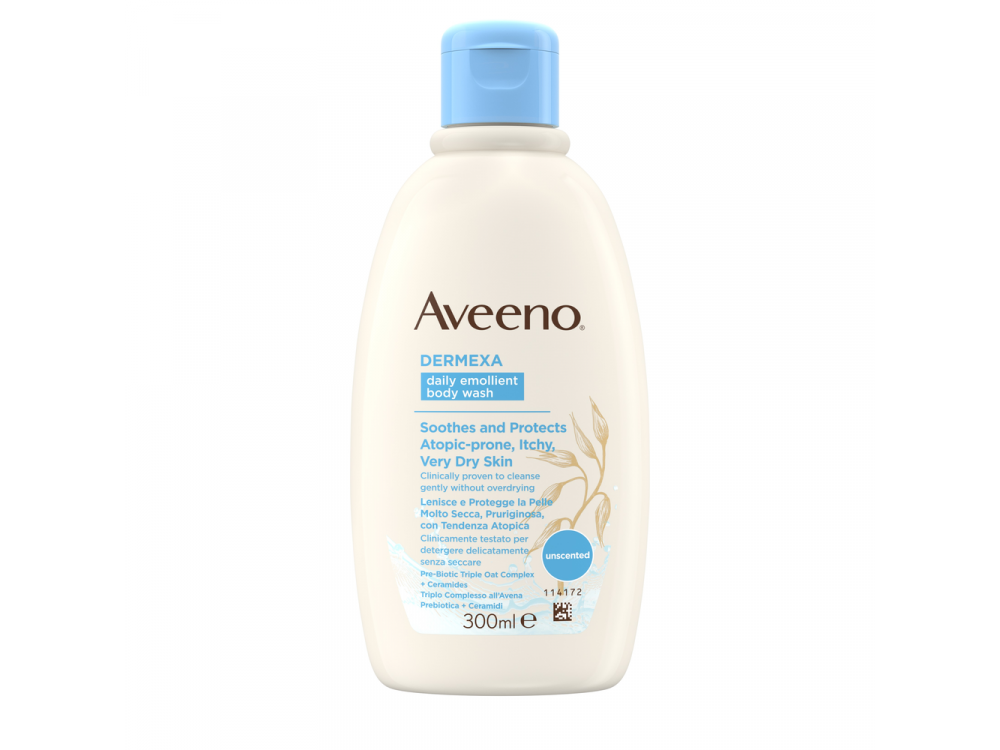 Aveeno® Dermexa Daily Emollient Body Wash Ενυδατικό Υγρό Καθαρισμού Σώματος, 300ml