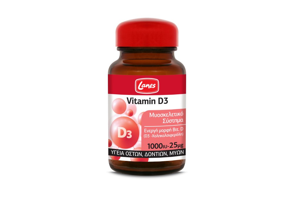 Lanes Βιταμίνη D3, 60 tabs