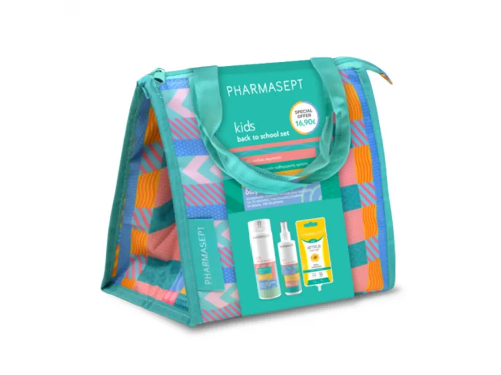 Pharmasept Promo Kids Back to School Set Σαμπουάν 300ml & X-Lice Protective Λοσιόν 100ml & Άρνικα Gel 15ml & ΔΩΡΟ Lunch Bag
