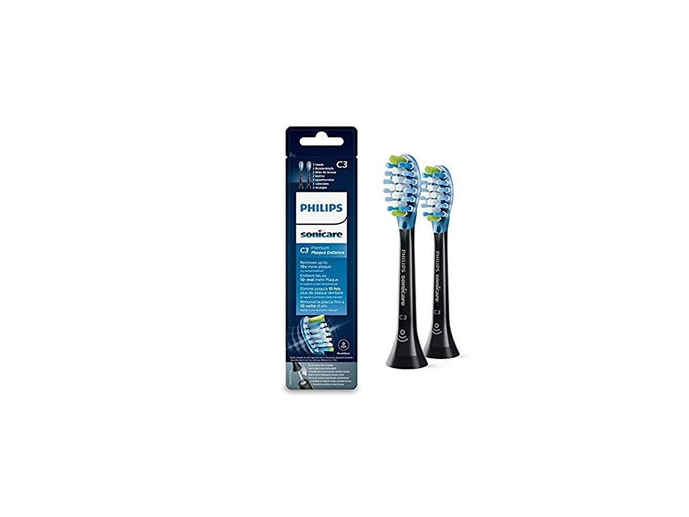 Philips Sonicare C3 Premium Plaque Defence HX9042/33, Ανταλλακτικές Κεφαλές Ηλεκτρικής Οδοντόβουρτσας Black Edition, 2τμχ