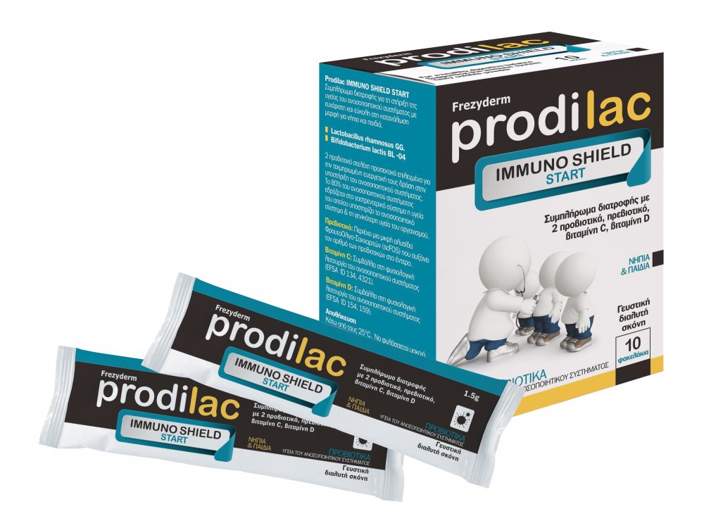 Frezyderm Prodilac Immuno Shield Start Συμπλήρωμα Διατροφής με Προβιοτικά για Νήπια & Παιδιά, 10 φακελάκια