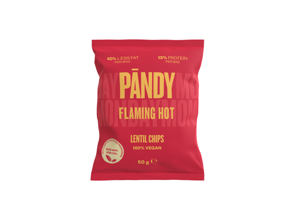 Pandy Lentil Chips, Flaming Hot, Πρωτεϊνικά Τσιπς Φακής-Κρεμμύδι, 50gr
