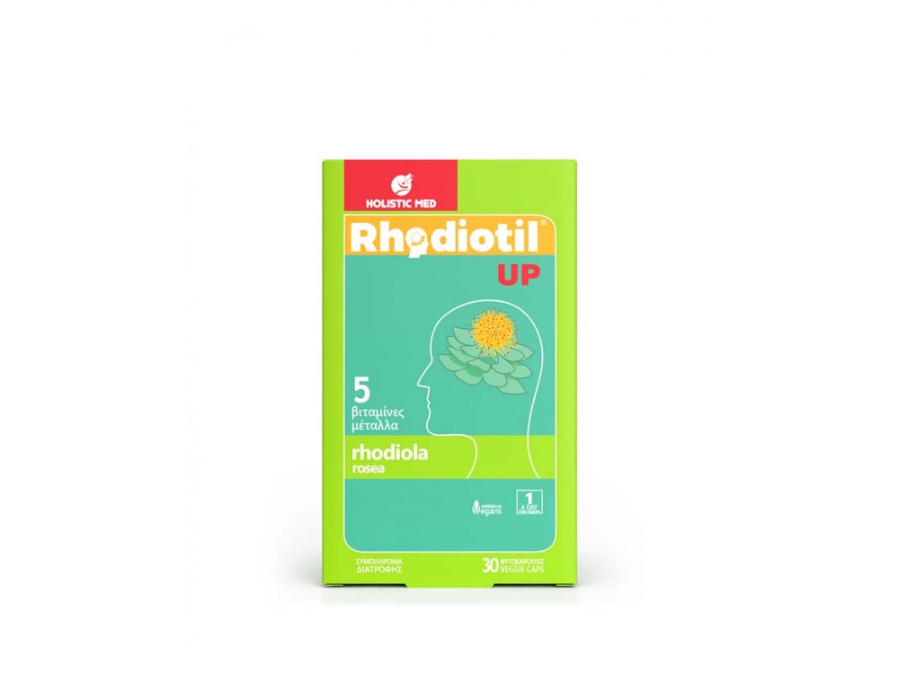 Holistic Med Rhodiotil Up, Διάθεση & Ενέργεια, 30caps