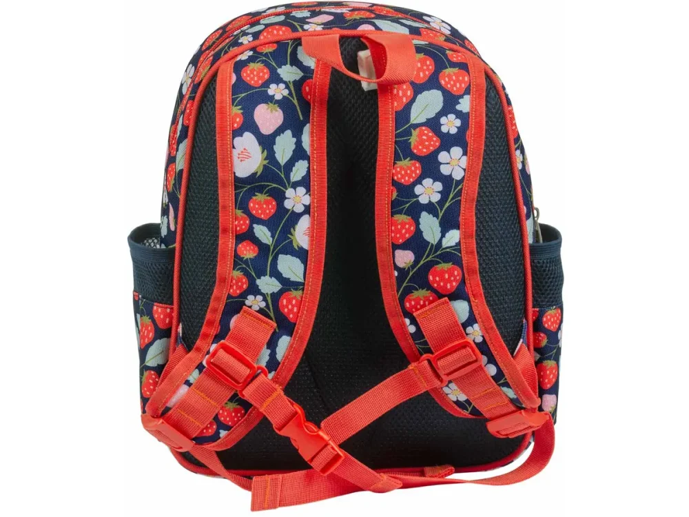 A Little Lovely Backpack Σακίδιο-Τσάντα Πλάτης με Ισοθερμική Θήκη, Strawberries, 27x32εκ.