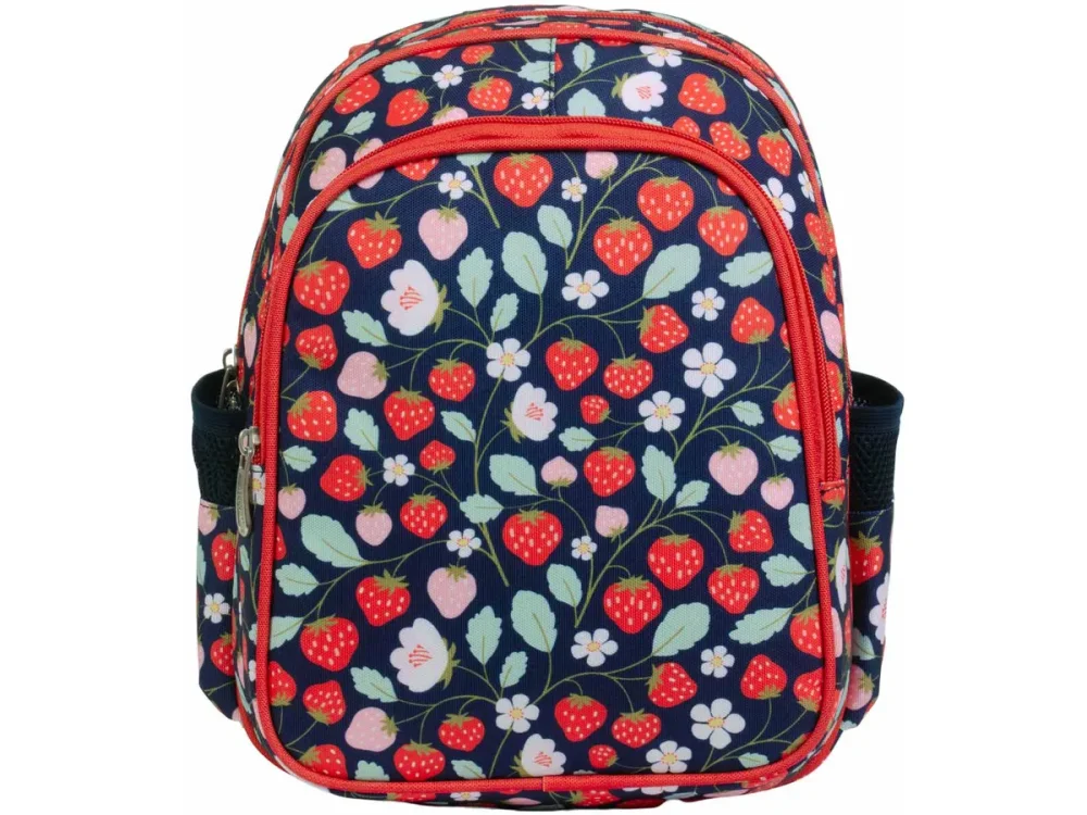 A Little Lovely Backpack Σακίδιο-Τσάντα Πλάτης με Ισοθερμική Θήκη, Strawberries, 27x32εκ.
