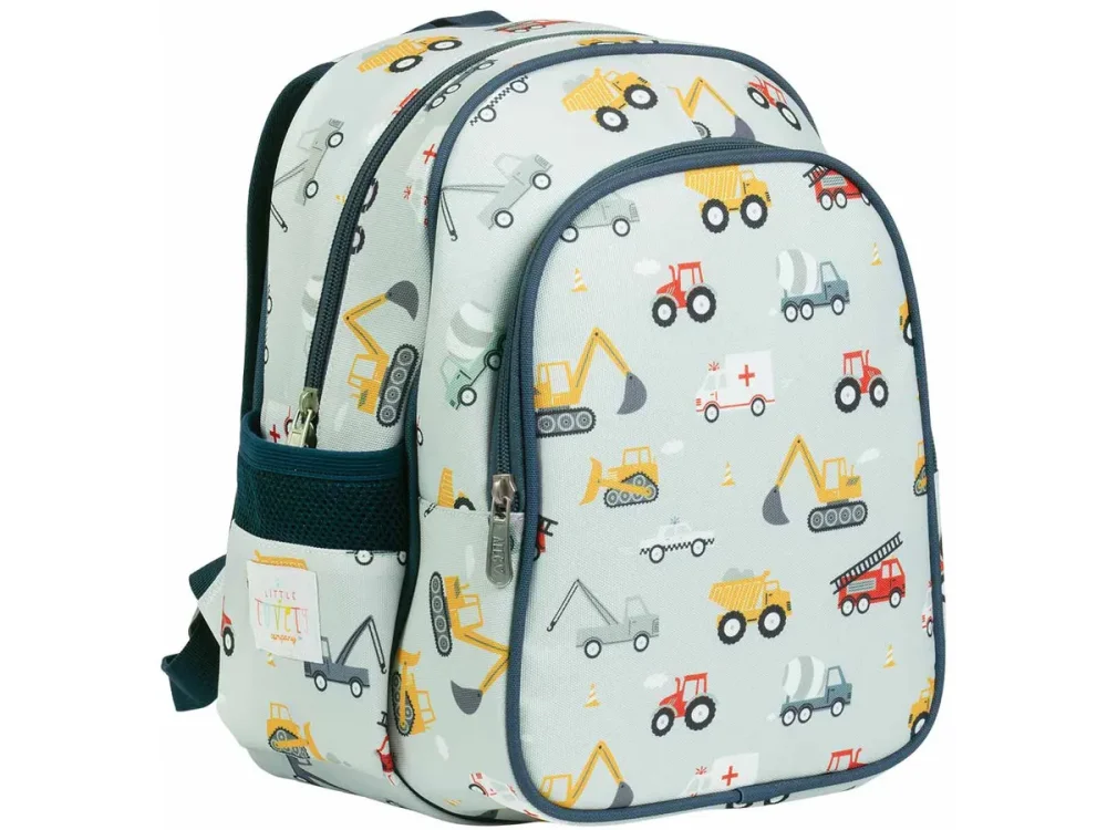 A Little Lovely Backpack Σακίδιο-Τσάντα Πλάτης με Ισοθερμική Θήκη, Vehicles, 27x32εκ.