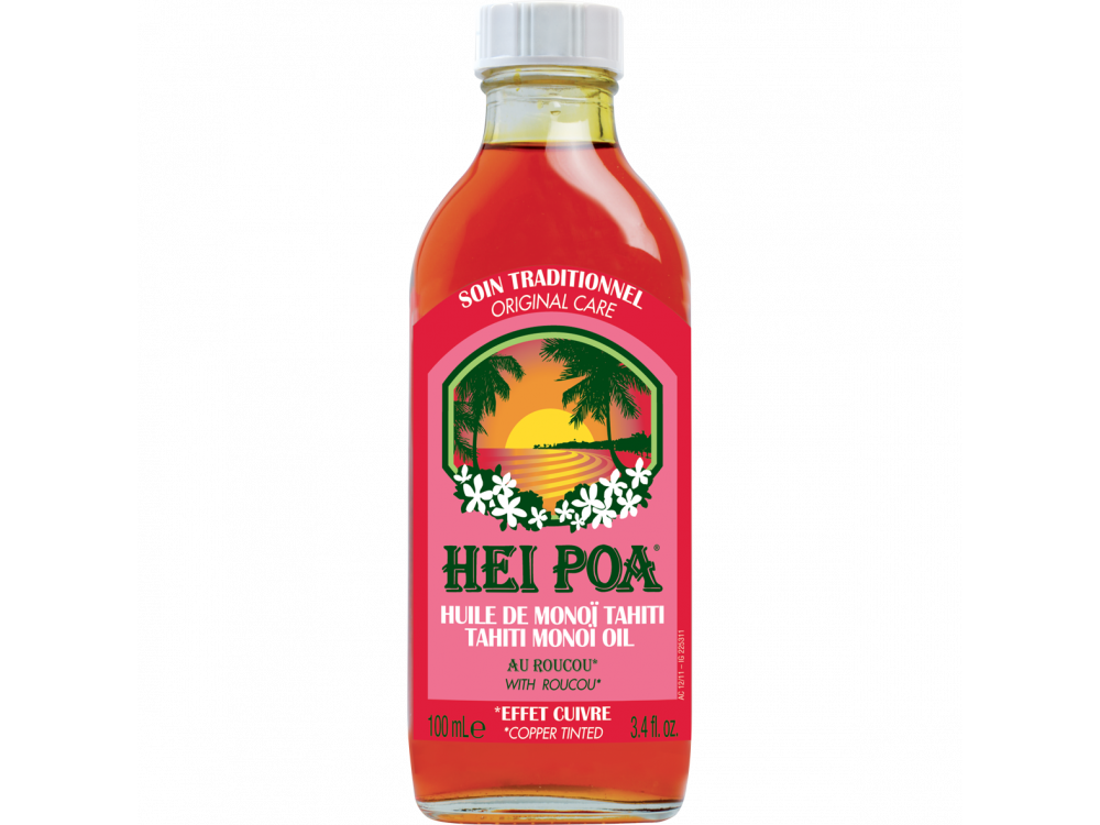 Hei Poa Pure Tahiti Monoi Oil Roucou, Λάδι για Ενυδάτωση & Θρέψη για Δέρμα & Μαλλιά, Χάλκινη Απόχρωση, 100ml