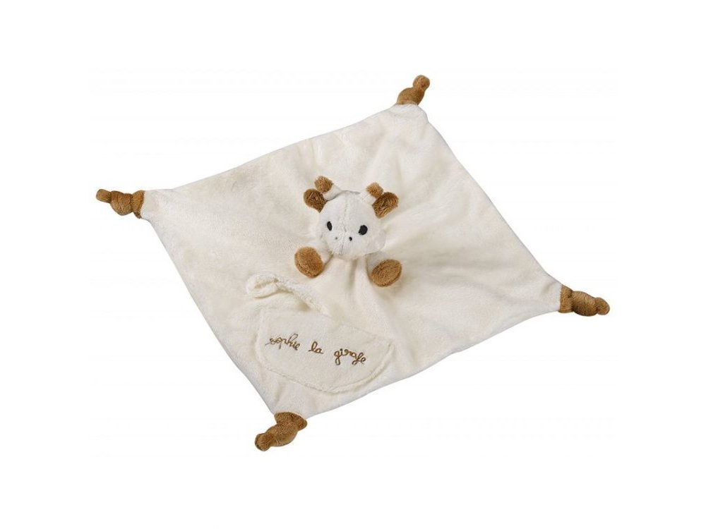 Sophie La Girafe Comforter with Pacifier Holder, Πανάκι Παρηγοριάς με θέση για την πιπίλα, 1τμχ